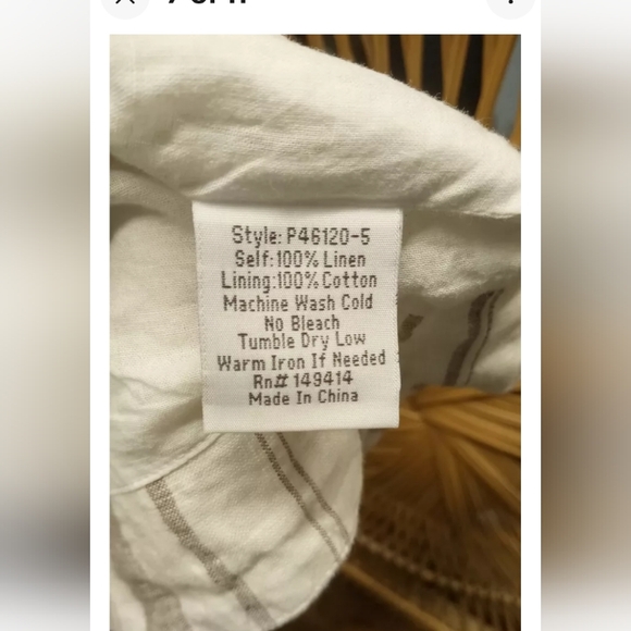 Johnny Was Zona Stripe Linen Jacket Large - Picture 7 of 12